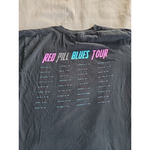 Maroon 5 Red Pill Blues Tour M T Shirt Concert Rock 2 Sided 2018 Music Black - Picture 10 of 15